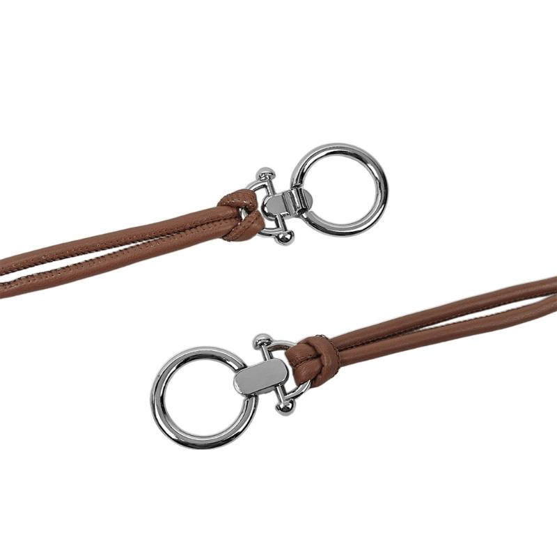 Retro PU Leather Waist Belt Thin Design Lightweight Adjustable Waistband for Daily Commute Office and Vacation