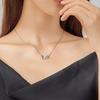 Exquisite Rhinestone Zircon Double Butterfly Necklace – Women's Luxury Colored Diamond Clavicle Chain