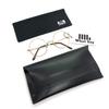 What Say Circle Gold Frame Sunglasses with Colored 14 Trendy UV400 for Men and Includes Soft and Hard Cases Lenses, Colors, Protection, Women, (Light