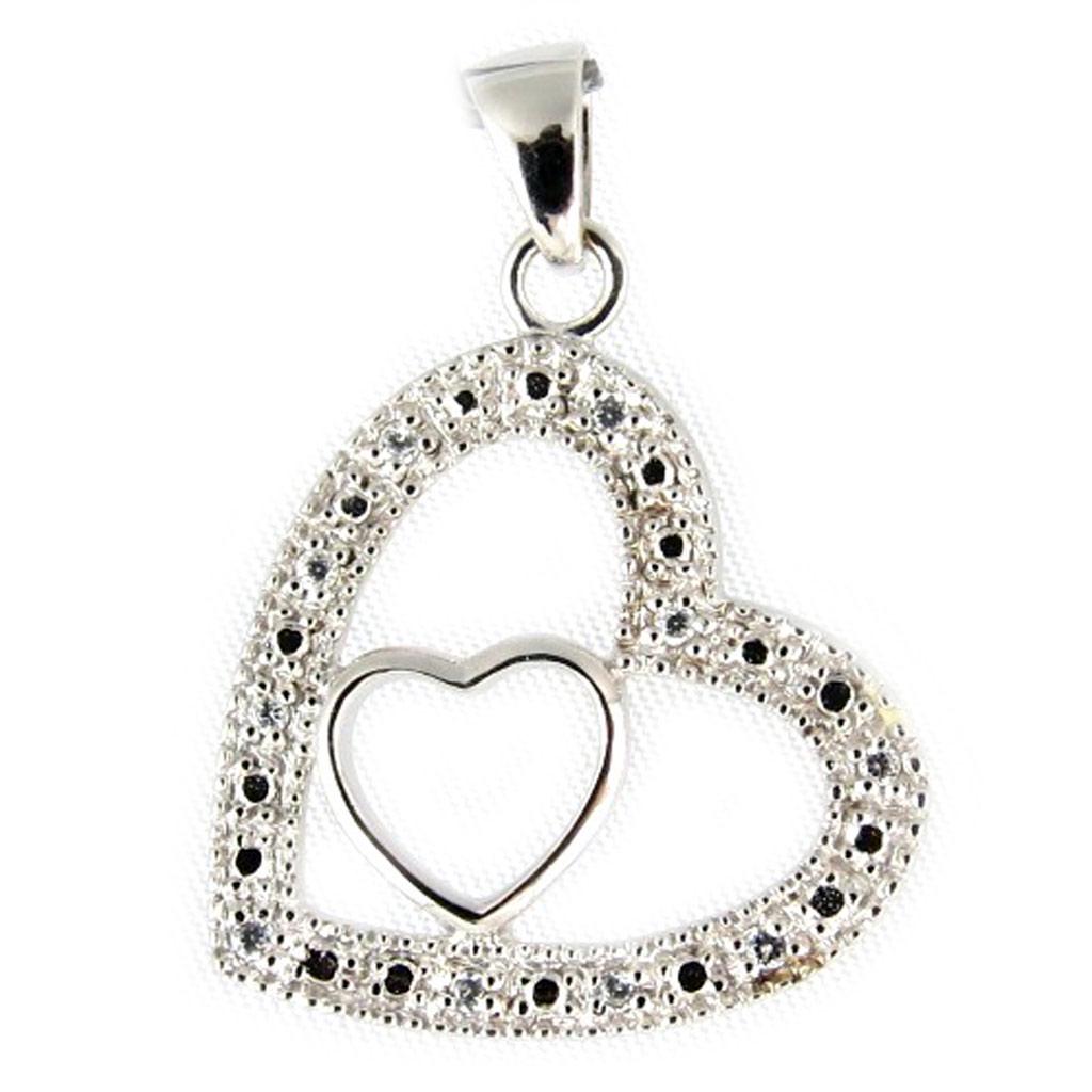 Les Trésors De Lily [B9417] - Pandantiv din argint 'Love Cocoon' Alb argintiu - 20x20 mm