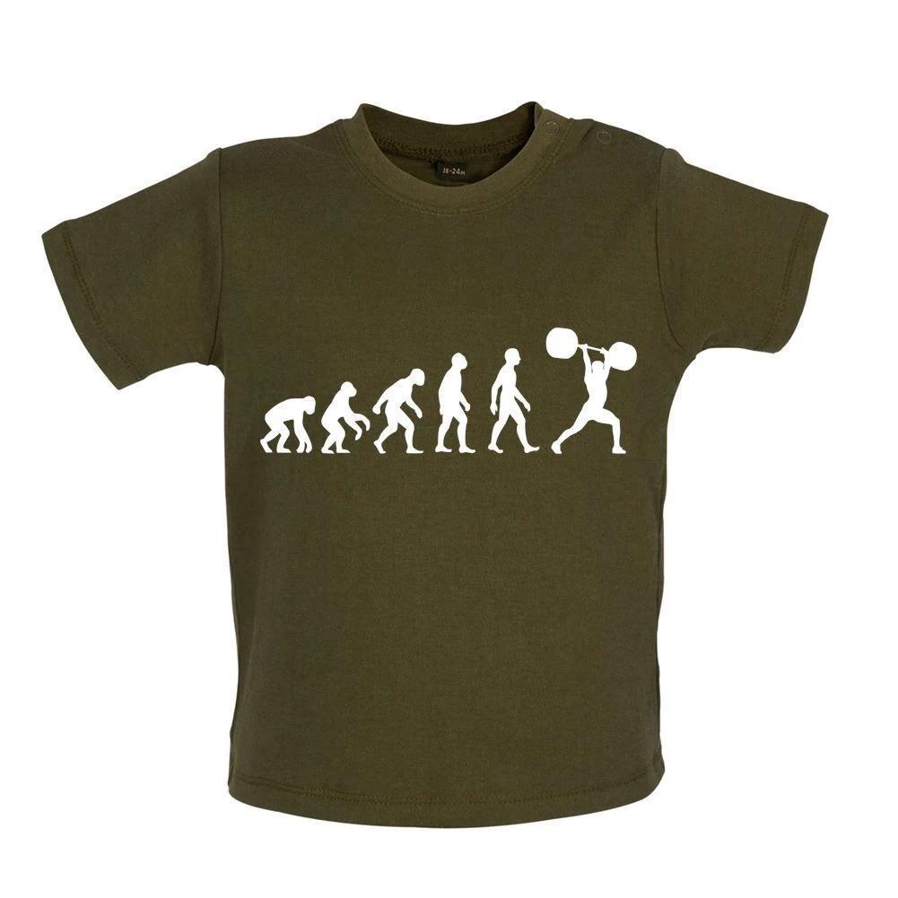 

Evolution of Man Weight Lifter - Baby Kids Boys Girls Unisex T-Shirt / Babygrow - Gym Exercise Lifting 130