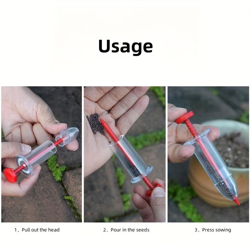 1 Stück Hand-Samenverteiler - Manuelles Präzisions-Aussaatwerkzeug mit transparentem Schlauch & ergonomischem Griff, langlebiger Kunststoff für den Garten