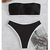 2024 Stylish European & American Solid Color Tube Top Bikini