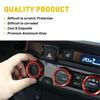 Red GPS Navigation Screen Volume, Tune Knob Ring Covers For 16-23 Toyota Tacoma