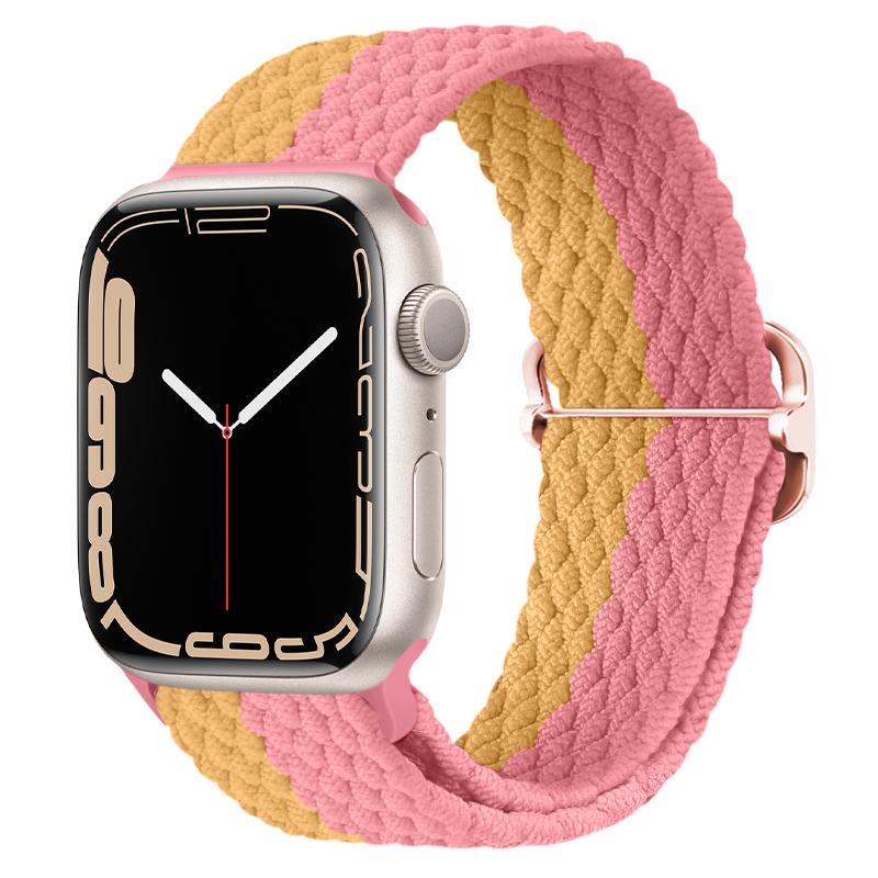 Braided Loop Strap for Apple Watch Band 44mm 40mm 49mm 45mm 41mm 46mm 42 38mm Nylon Bracelet iWatch Series Ultra 10 9 8 7 6 5 SE