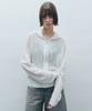 Mongdol Crochet Knit Zip-Up Hoodie In Ivory Mdcd040Ivory