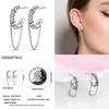 Original 100% 925 Silver Geometric Sun Moon And Stars Tassel Women's Earrings Party Anniversary Gift