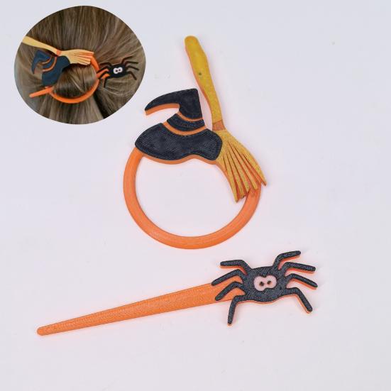 1/2Pcs Halloween Hair Clips Set Bat Weird Halloween Women Hairpins Hair Accessories Holiday Outfits Gifts Photo Props