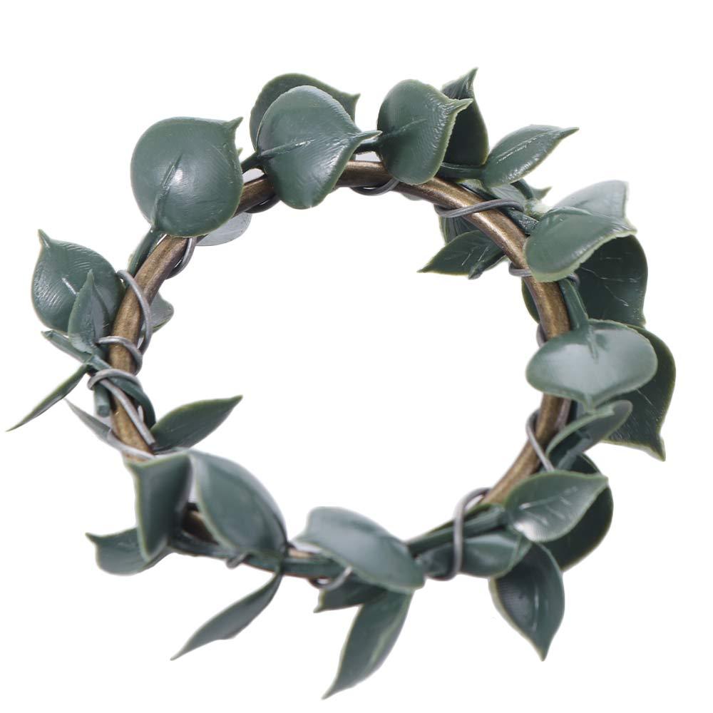 3pcs Rustic Artificial Plant Napkin Rings Simulation Napkin Buckles  Dinner Table