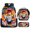 ROBLOX Themed Kids Backpack School Lightweight Durable Oxford Fabric Bag With Padded Straps Cartoon Print Grades 1-9