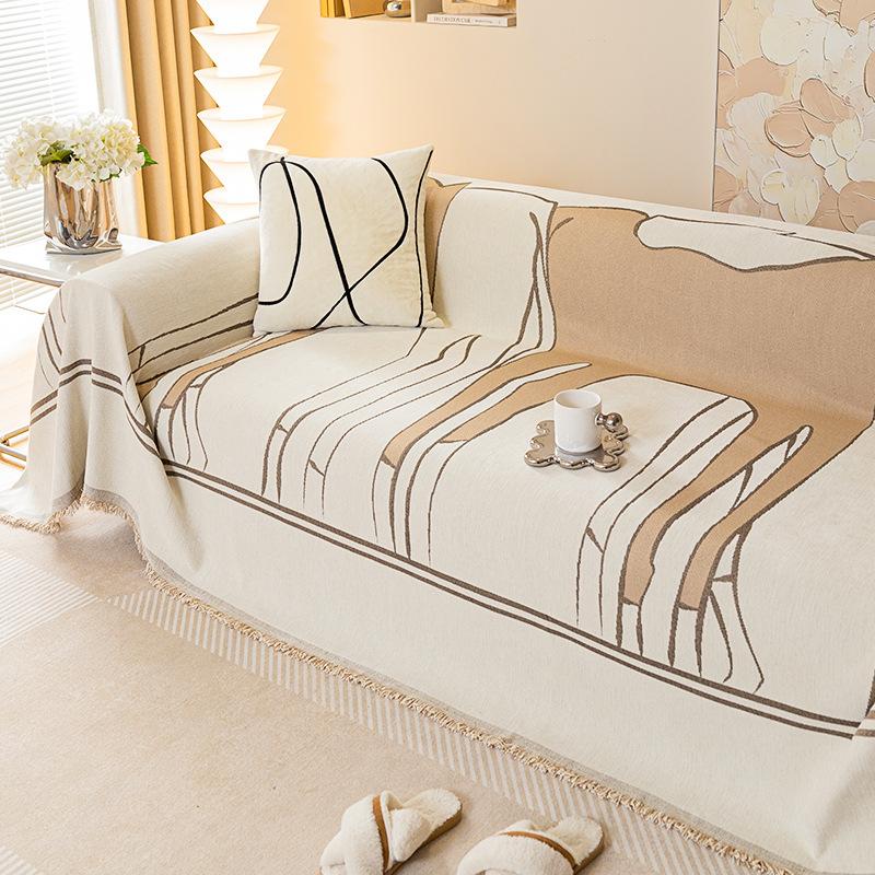 Atmosphärengefühl Vier Jahreszeiten Universal Chenille Pferd Sofa Handtuch All-Inclusive Universal Sofabezug Tuch Antihaft-Wolle Einteilig