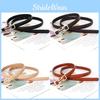 Symmetrical Geometric Metal Buckle Decoration Women Slim Waist Belt Daily
