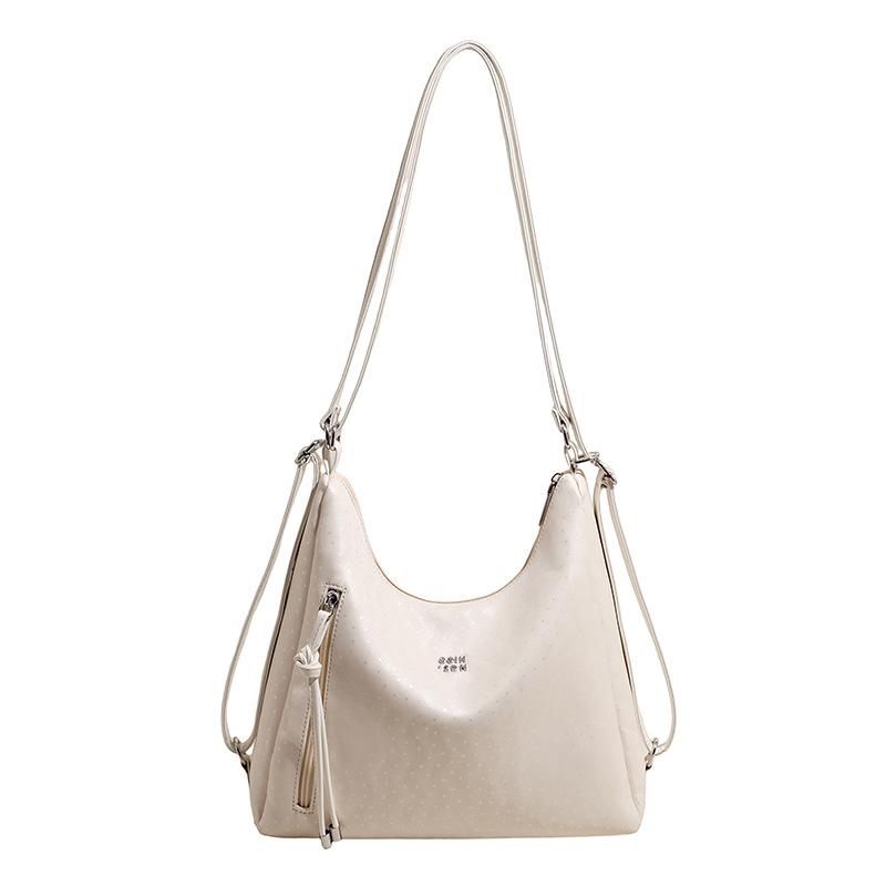 

Large-capacity Tote Bag, Fashionable Commuting Backpack, Casual Single-shoulder Bag, Travel Backpack without pendant білий