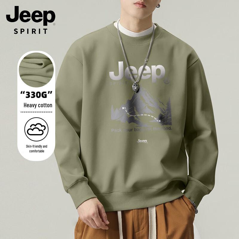 JEEP SPIRIT Men's Casual Crew Neck Sweatshirt