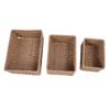 3Pcs Storage Basket Set Stackable Decorative Woven Storage Baskets Desk Organizer for Home Kitchen Living Room Bathroom