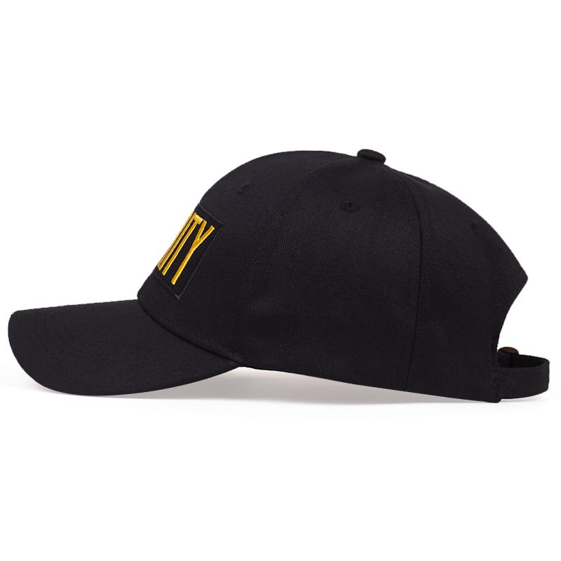 Unisex Security Letter Embroidery Baseball Caps Spring And Autumn Outdoor Adjustable Casual Hats Sunscreen Hat