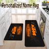 Custom Name KTM Flannel Area Rug Kitchen Floor Mat Personalized Home Decoration
