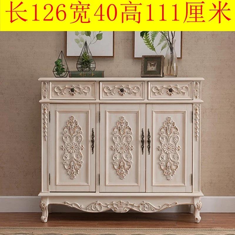 oak door shoe cabinet entrance entrance solid wood door large capacity balcony locker