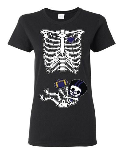 Baby Skeleton Baltimore Football Ladies DT T-Shirt Tee Unisex T-Shirt L