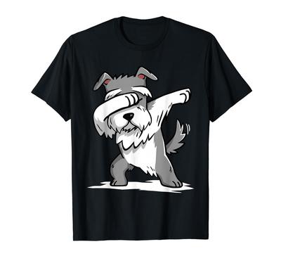 Camiseta Cão Schnauzer Dançante Dove