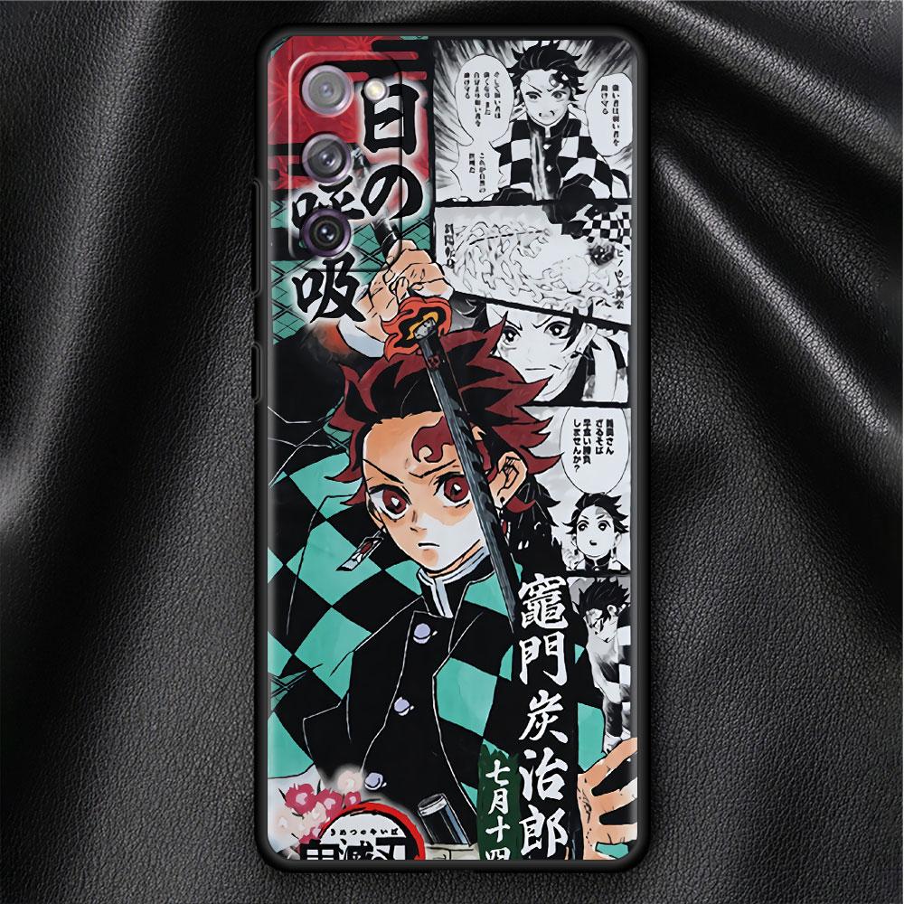 

Чехол для Samsung Galaxy S20 FE S22 Ultra S21 Plus Роскошный мягкий чехол для телефона S10 S9 S8 S10e S7 Funda Anime Demon Slayer Kimetsu Capa Samsung S20 FE