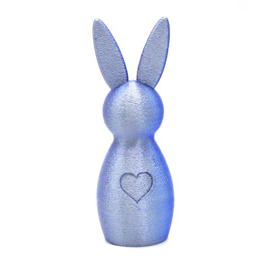 3D-gedruckte Hasenfigur Herz-Hase Statue Osterfeiertag Party Heim Büro Schreibtisch Tier Dekoration Schmuck
