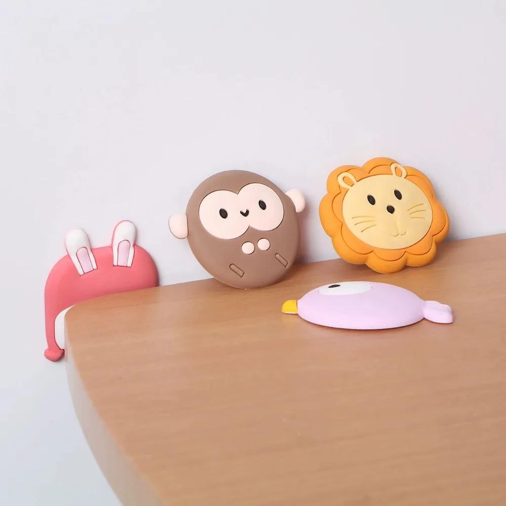Cartoon Creative Doorknob Anti-collision Pad Wall Sticker Behind The Door Refrigerator Bump Sticker Home Mute Thickened Silicone