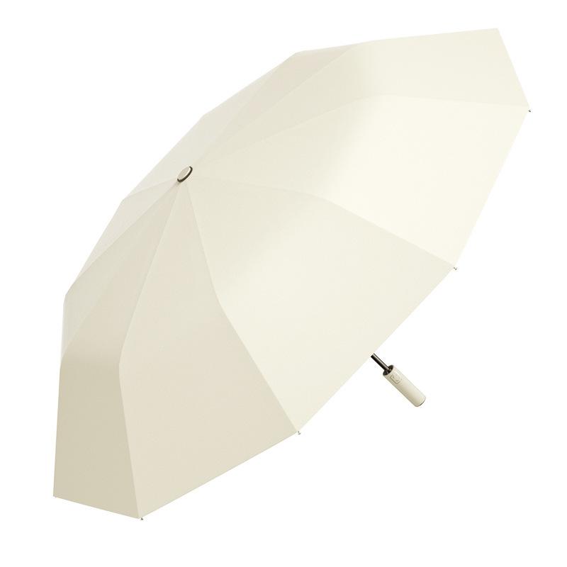 Automatisk Åpne Sammenleggbar Paraply - Stor, Forsterket, Dobbelt Formål Sol & Regn, UV-Beskyttet, Unisex