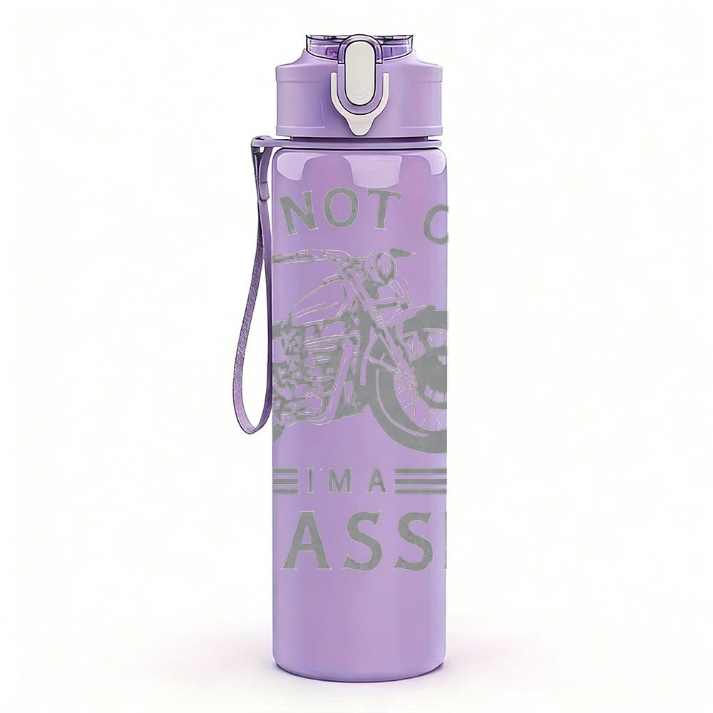 1 Stück Klassische Motorrad 750ml Sport-Wasserflasche auslaufsicherer Deckel mit Strohhalm Outdoor Büro Zuhause