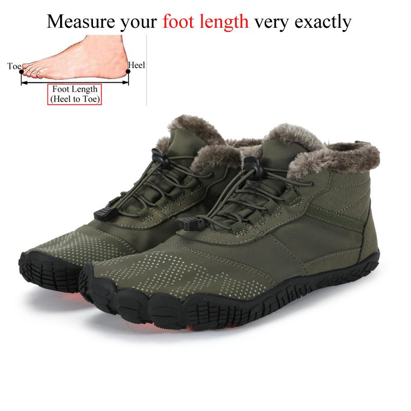 Winter Keep Warm Boots for Men Women Snow Boots Ankle Barefoot Shoes Outdoor Casual Work Shoes Anti-Slip For Trekking Climbing