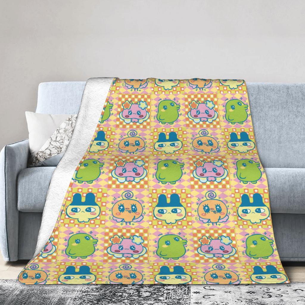Tamagotchis Mametchi Chamametchi Flannel Blanket Awesome Throw Blankets for Home 150*125cm Bedspread
