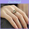 Fashionable Retro-inspired Ancient Gold Floral Ring For Women Unique Adjustable Design
