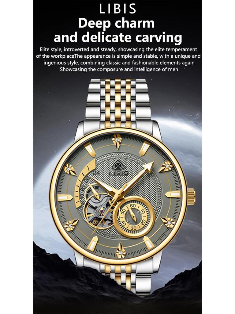 Super Men's Waterproof Automatic Mechanical Multifunctional Watch - Hot Seller