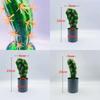 Cactus With Plastic Flowers For Indoor Home And Office Decor