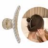 Big Size Pearl Hair Claw Pearl Decor Hairpin Elegant Shark Clip  Daily Styling