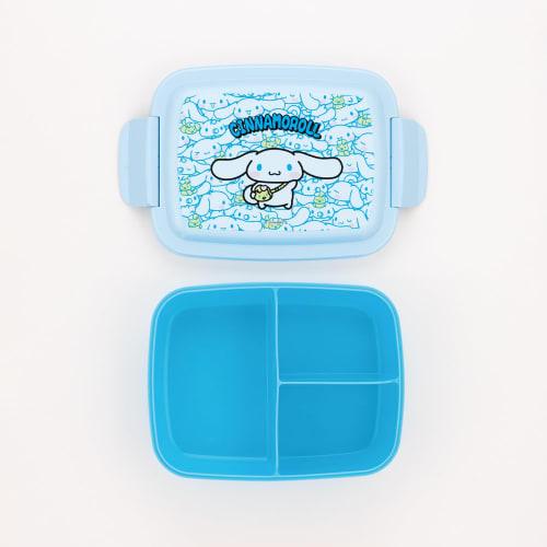 Skater Kids' Dome-Shaped Lunch Box with Integrated Divider, 840ml, Cinnamoroll, Ushirou and Shiro, Sanrio, Made in Japan, P8467534
