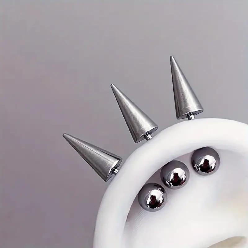 3 ks/šarže Punk Rock Nerezová ocel Hroty Helix Piercing do ucha Čertovský Stack Chrupavka Piercing do těla Šperky Sada pro muže Ženy