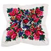 110*110Cm Golden Silvery Wire Russian Square Scarf Women Luxury Floral Print Handkerchief Ethnic Shawl Babushka Bandana Scarves