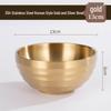 304 Stainless Steel Gold-Threaded Double-Layer Insulated Bowl for Kindergarten Soup and Rice, Korean Style