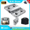 Novo Drone Dobrável S161 MAX Brushless com Grade, Luzes LED HD 8K, Posicionamento por Fluxo de Ar, Voo, LCD de 4,5 Polegadas, Motor Brushless Resistente ao Vento com WiFi 5G FPV
