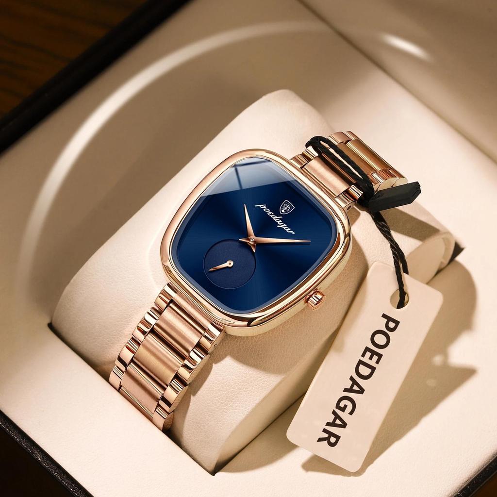 Luxury Ladies Watch Stainless Steel Waterproof Quartz Watch High Quality Female Clock Elegant Women's Watches