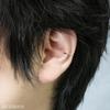Shinjuku Gin No Kura Diamond Cut Silver 925 Ear Cuff (Single Ear) Slim Ear Cuff Non-Pierced Earrings Ear Clip