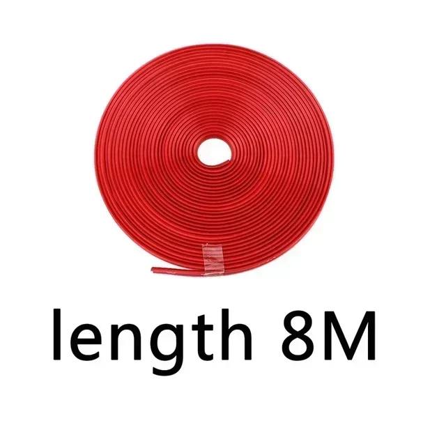 8M/Roll Rim Blades Car Vehicle Wheel Rims Protectors with Tape Decor Strip Tire Guard Line Rubber Mounding Trim Car Stickers