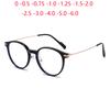 Black Gold Frame Anti Blue Rays Oval Prescription Glasses For The Nearsighted Women Men Myopia Spectacles 0 -0.5 -0.75 To -6.0