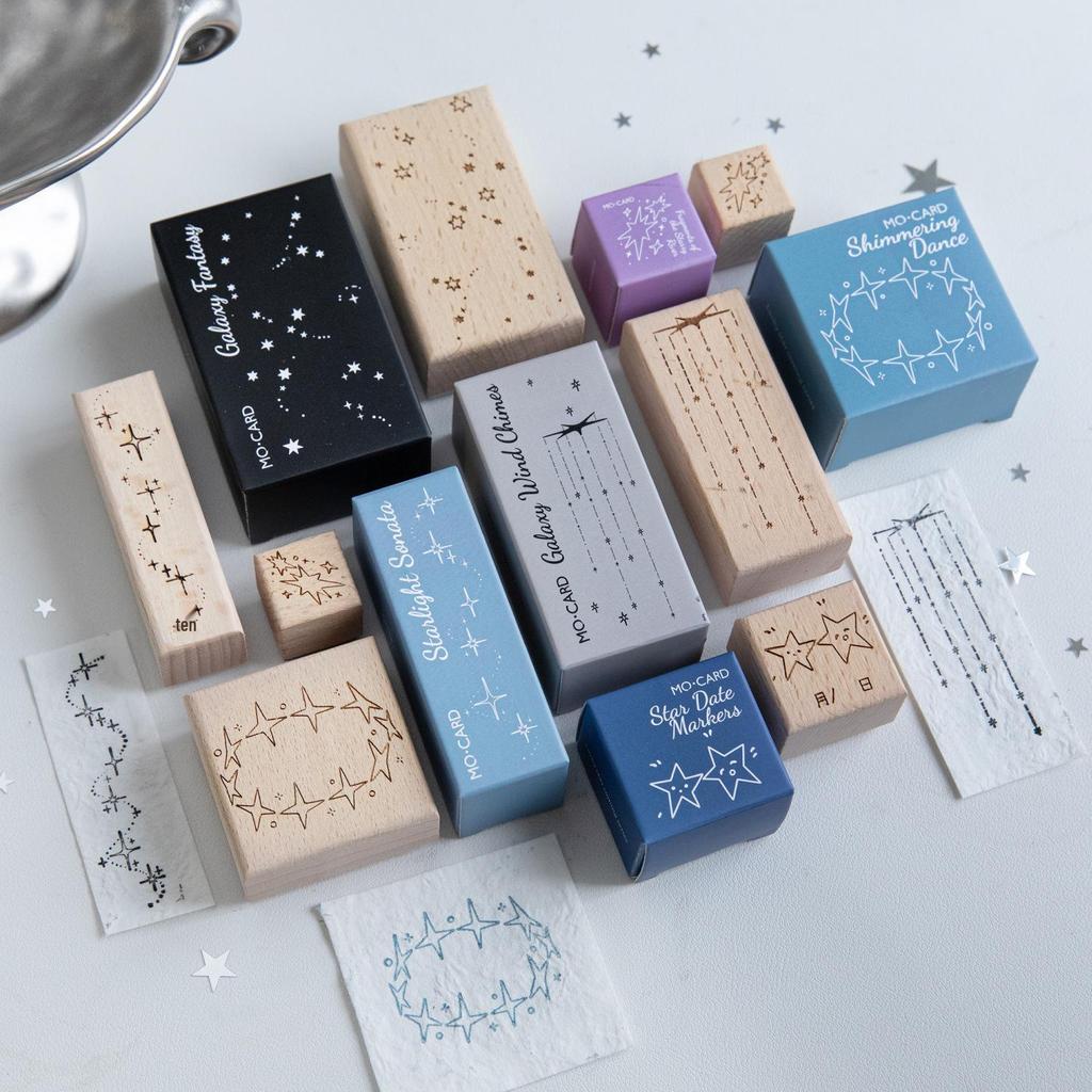 Mò Mò Lucky Star Series: Dreamy Seaside Star Journal Stamp Set