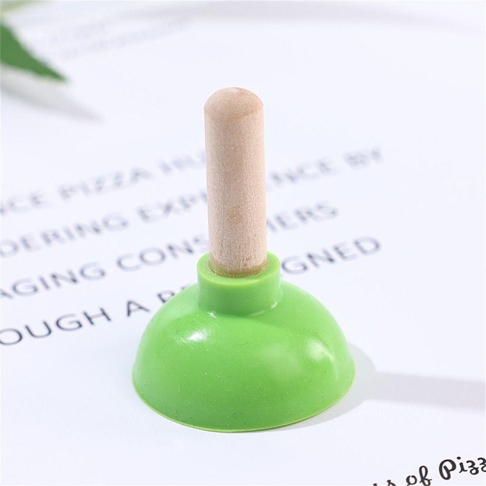 Mini Tiny Plunger Magic Close-Up Toilet Sucker Stand Toilet Shape Phone Holder  For Card