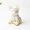 Modern Resin Dog Decor With Blue Lace Agate And Carnelian For Living Room Or Office Space