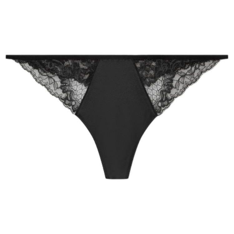 

Calvin Klein Logo Lace Thong Women underwear Space-Black QF7163-UB1 S
