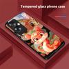 New Cartoon Snake For Oppo A79 5G 58 78 74 60 4G Reno 11F Realme GT 6 11 Note 50 10 C55 X2 Tempered Glass Black Phone Case
