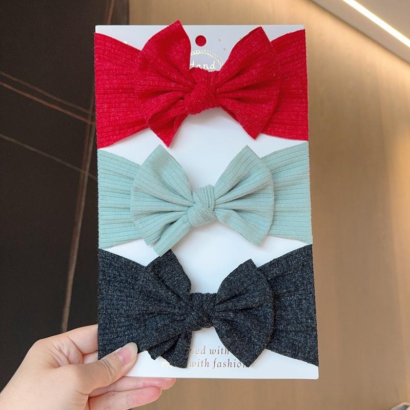 3pcs Baby Girl Bows Headband Newborn Turban Hairband Accessory Kids HairBand Outdoor Toddler Children HeadWrap Hair Accessories